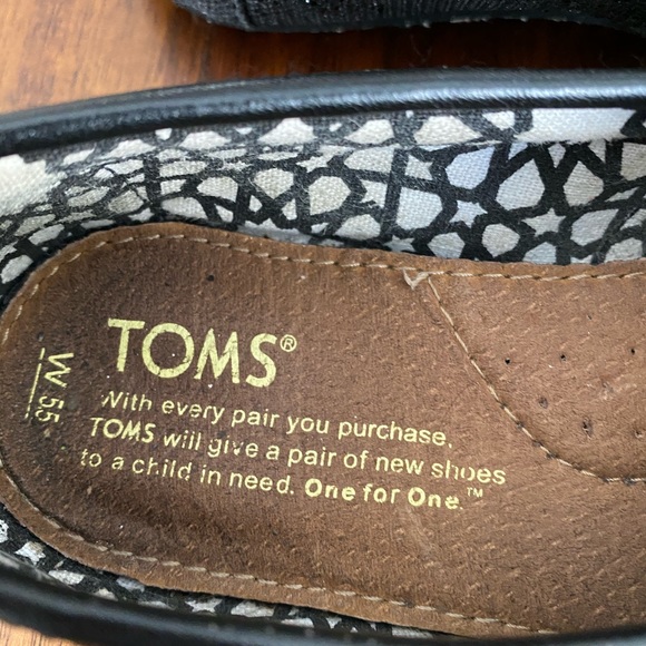 TOMS black glitter canvas - Picture 6 of 16